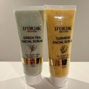 D'OR24K Prestige Green Tea & Turmeric Facial Scrub Duo